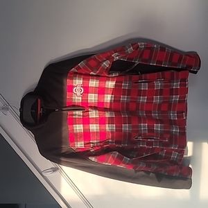 Ohio State Fleece Plaid Quarter Zip
